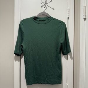 a new day Forest Green & Pale Blue Short Sleeve Tee